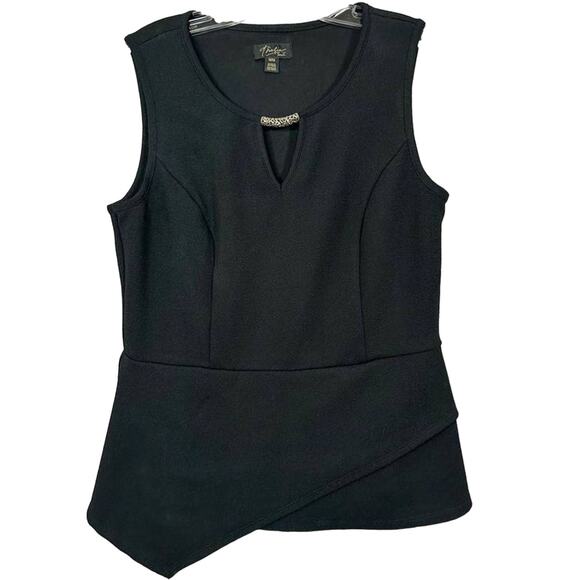 Thalia Sodi Women's Asymmetrical Hem Cut Out Sleeveless Top Black Size Medium - Picture 1 of 10